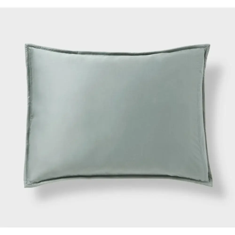 Set of Two King Size Pillow Shams, Light Teal Green - Threshold